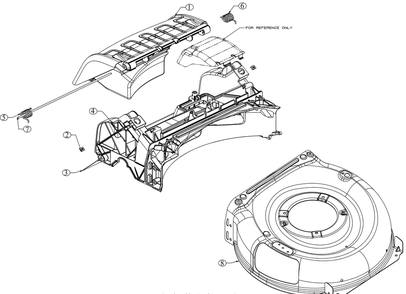 Deck Assembly Diagram and Parts List for SC500EZ (12ACC6S6756)(2016) Cub Cadet Lawn Mower